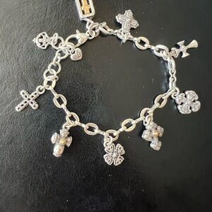 Brighton sterling silver Eternity Cross bracelet. Brand new w/obox